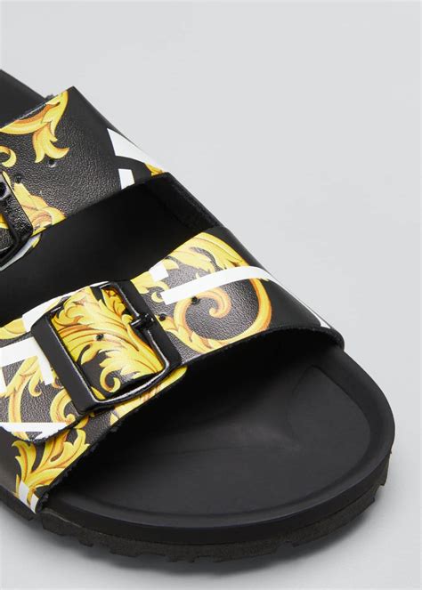 versace mens sandals cheap|versace jeans couture slides.